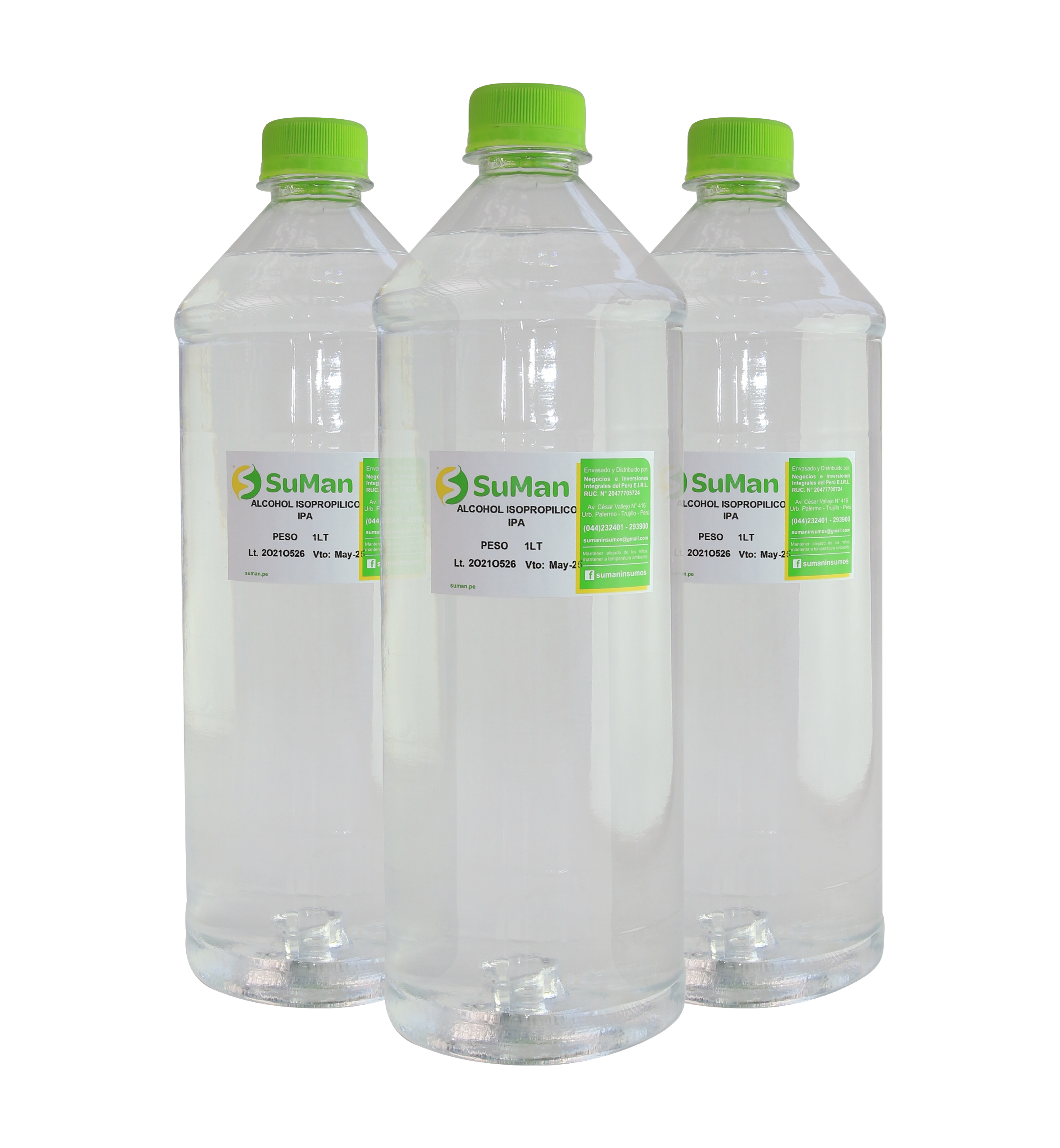 BOTELLAS ALCOHOL ISOPROPILICO