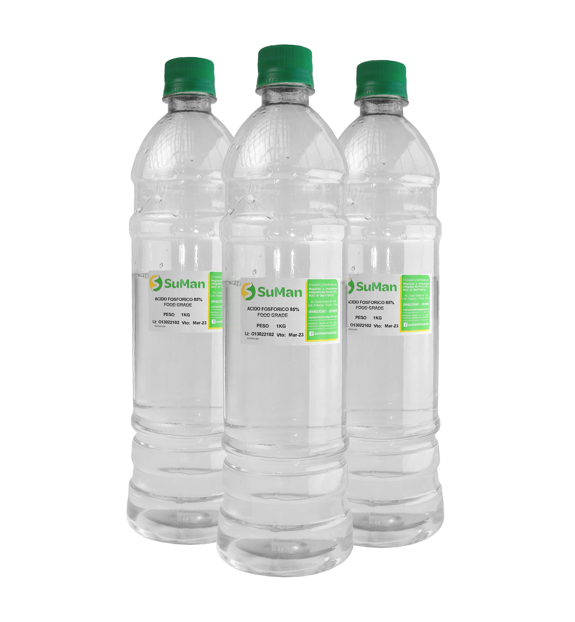 BOTELLAS CON ACIDO FOSFORICO